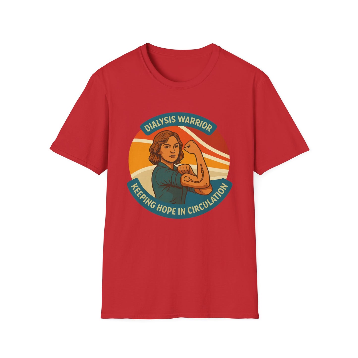 Dialysis Warriors Unisex T-Shirt, Keeping Hope in Circulation, Moonwoven by Luna, Awareness Apparel for Fighters, Chronic Illness Support