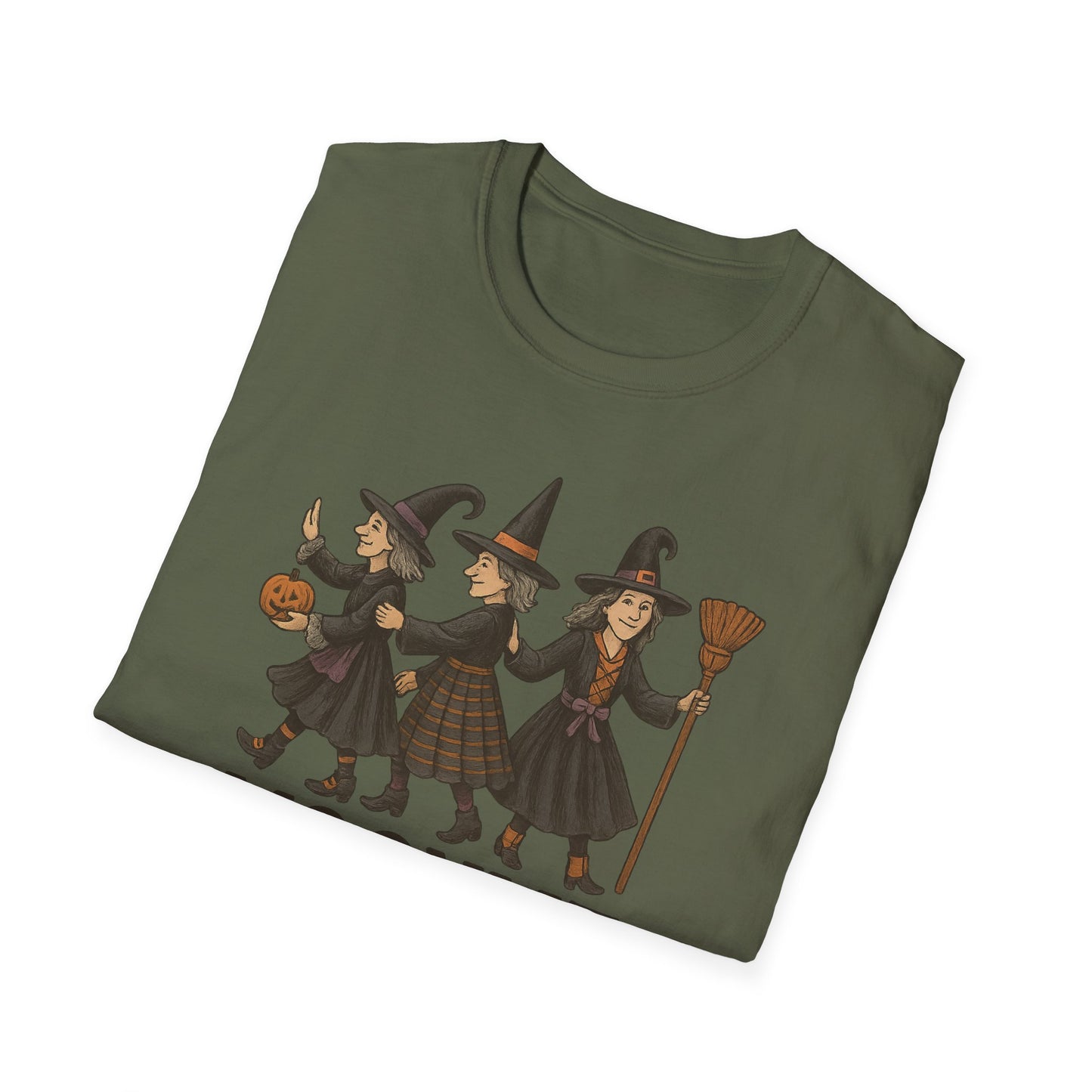 Moonlit Mischief Makers T-Shirt | Halloween, Witch Costume Tee, Unisex Graphic Shirt, Cute Halloween Outfit, Fall Fashion