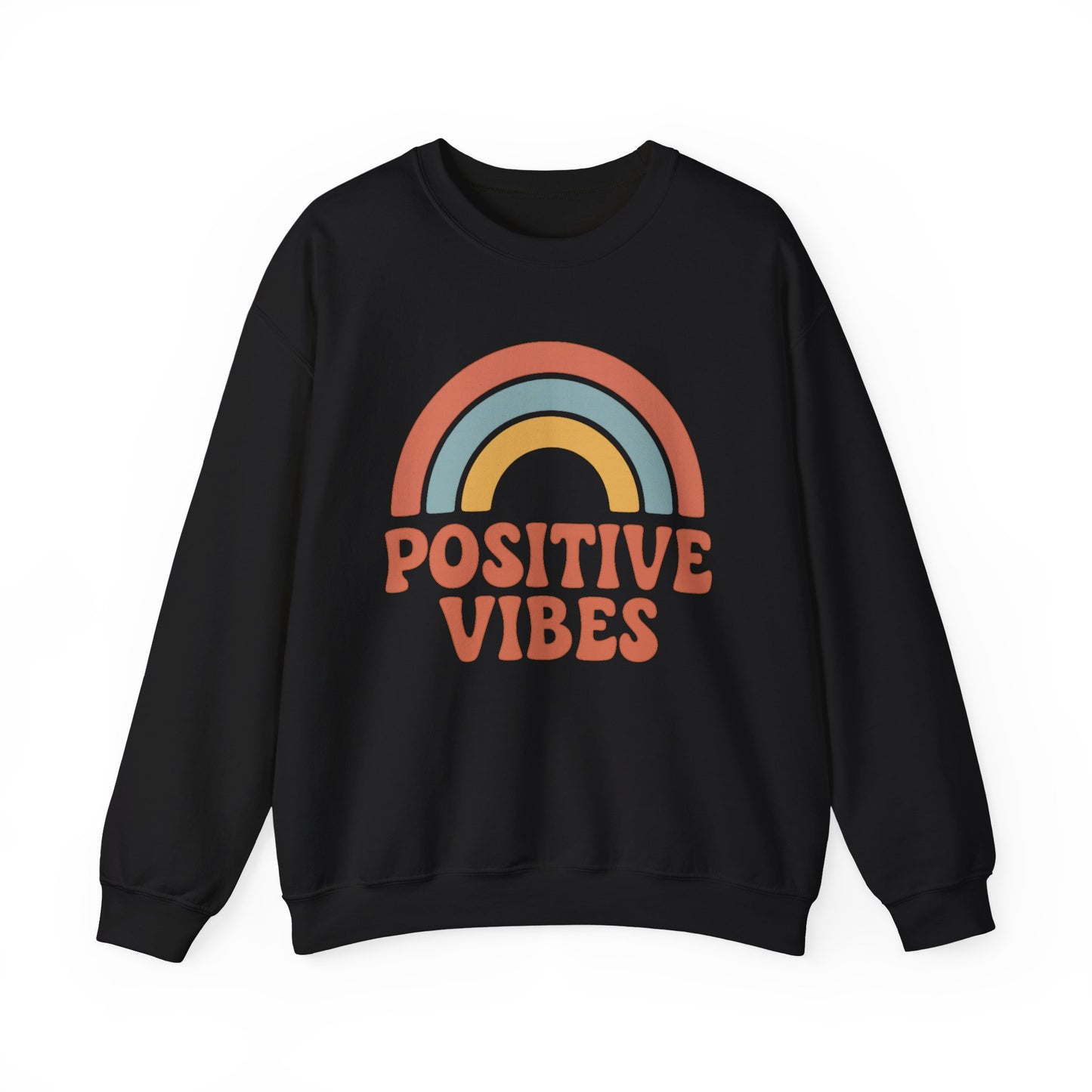Positive Vibes, Retro Crewneck Sweater, Vintage style.