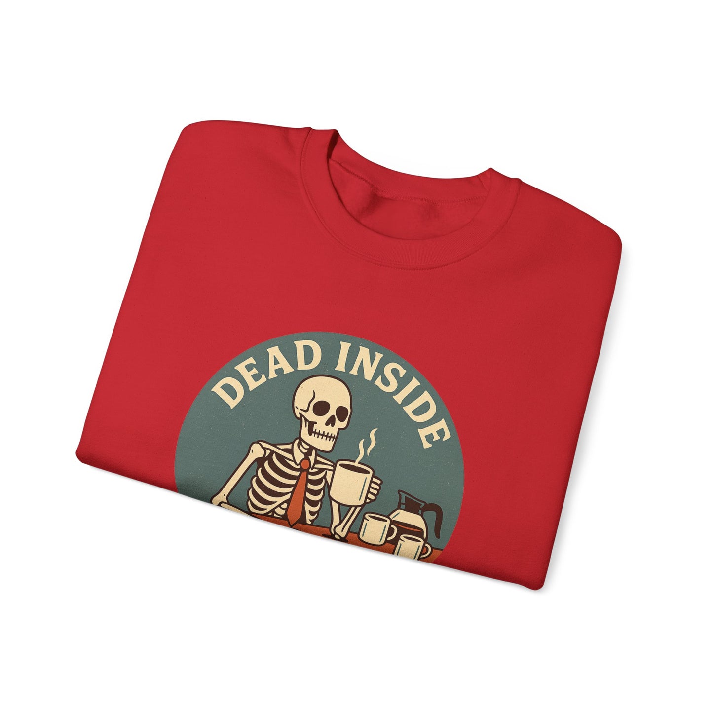 Dead Inside, But Still Coffee, Unisex Heavy Blend™ Crewneck Sweatshirt