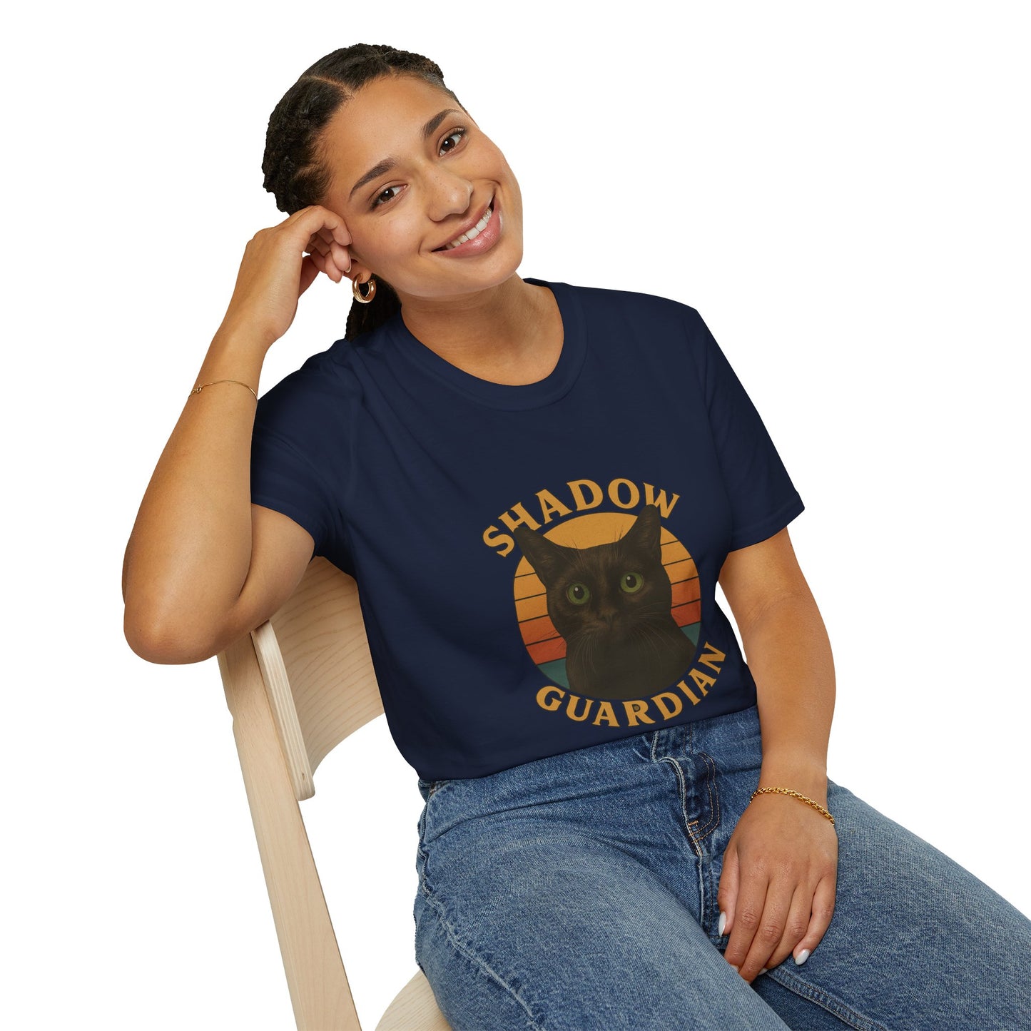 Shadow Guardian ,Black Cat T-Shirt | Perfect Gift for Cat Lovers, Halloween, Cozy Wear, Pet Enthusiasts, Unisex Style