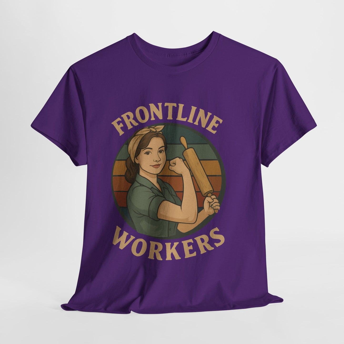 Frontline Workers Unisex Heavy Cotton Tee, Support Essential Workers Shirt, Gratitude Apparel, Healthcare Hero Gift, Everyday Comfort Tee