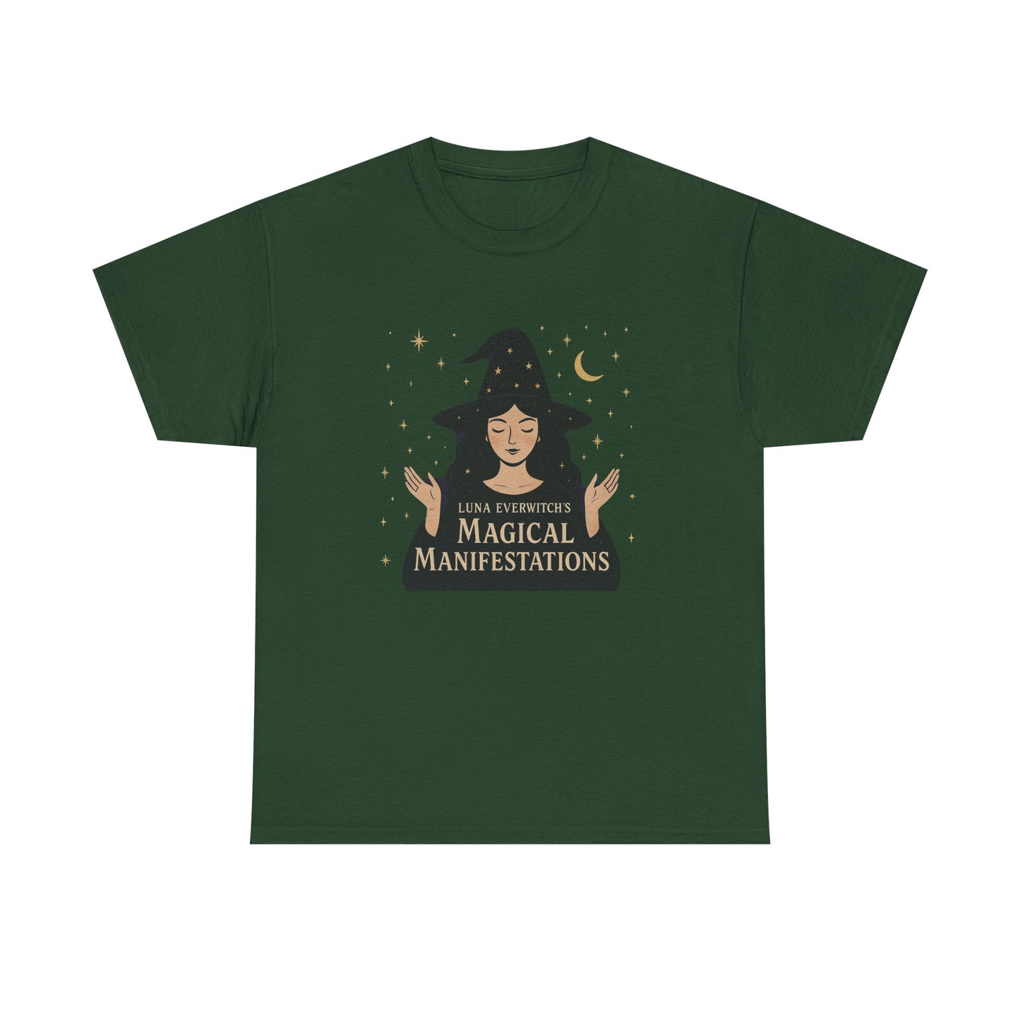 Luna Everwitch’s Magical Manifestations, Vintage Graphic Tee, Unisex Cotton Shirt, Autumn Vibes, Halloween Party Outfit, Comfortable Casual Wear, Perfect Gift