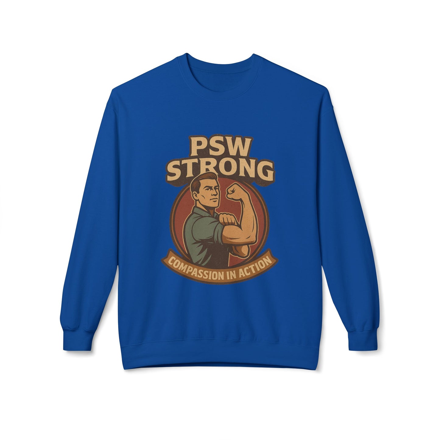 PSW Strong Compassion Crewneck Sweatshirt | Motivational Apparel, Gift for Fitness Lovers, Sportswear, Casual Wear, Inspirational Clothing