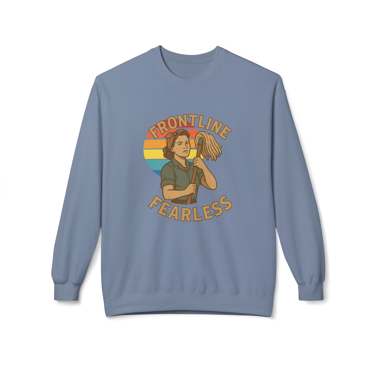 Fearless Frontline Crewneck Sweatshirt - Support Healthcare Workers, Inspirational, Cozy Gift, Casual Wear, Everyday Comfort