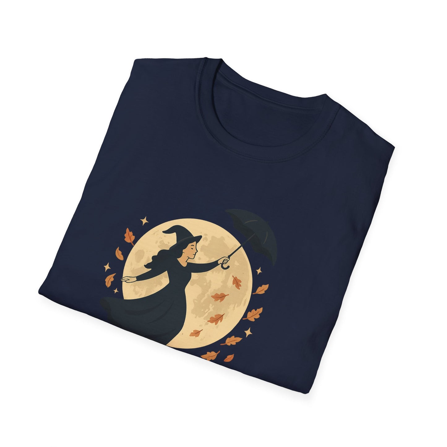 Moonlight & Autumn Whispers T-Shirt, Fall Fashion, Witch Theme Tee, Spooky Season Gift, Cozy Casual Wear, Halloween Outfit
