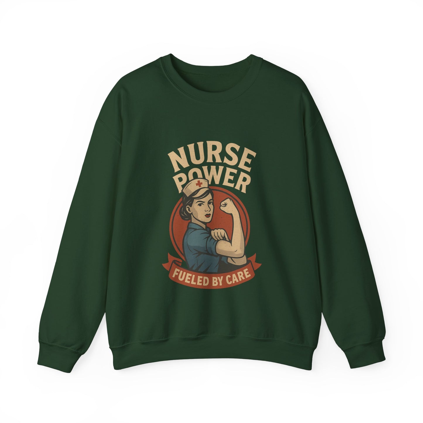 Nurse Power Crewneck Sweatshirt | Unisex Pullover, Nurse Shirt, Healthcare Gift, Medical Apparel, Caregiver Sweatshirt