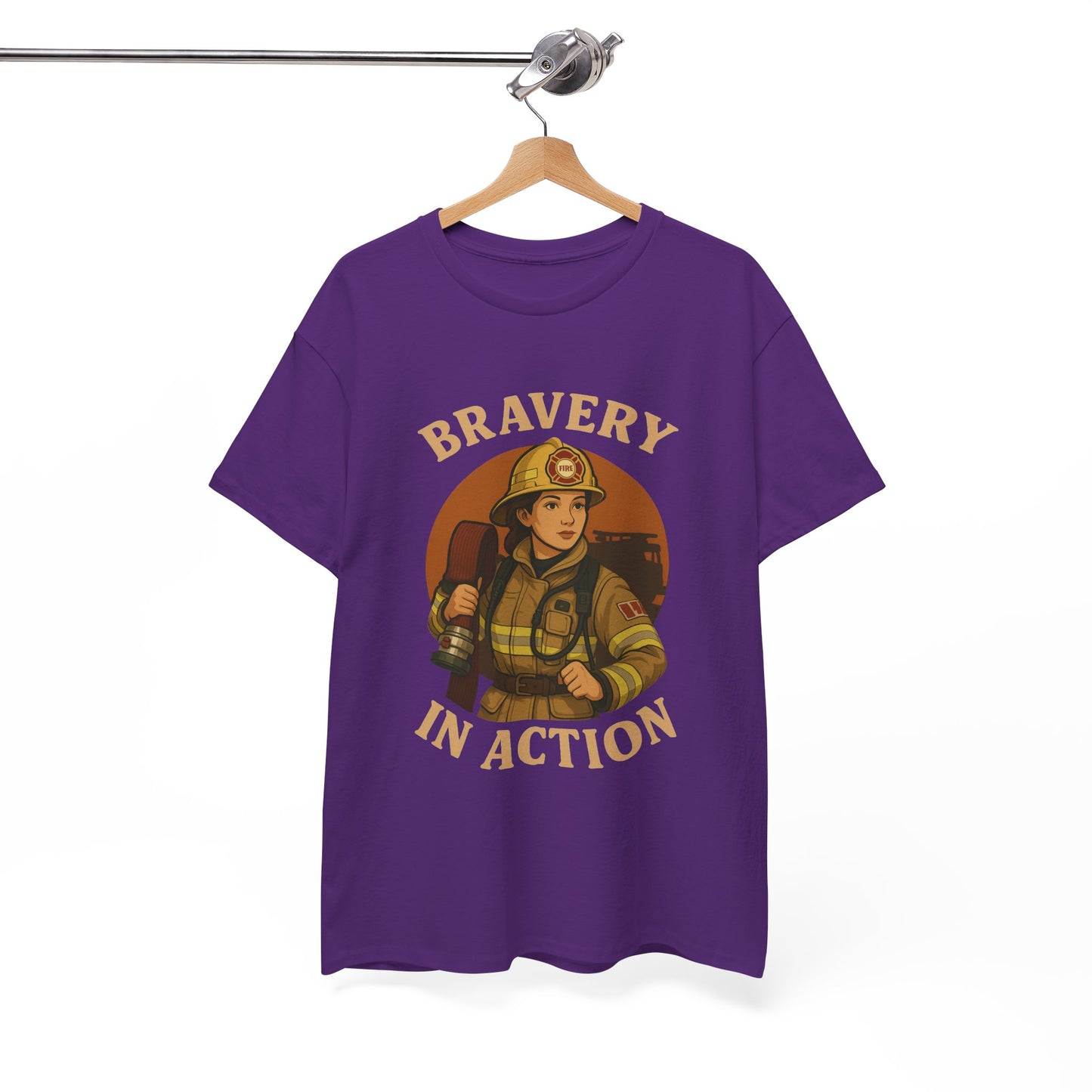 Fire Fighter Graphic Tee - Bravery in Action by Moonwoven by Luna
