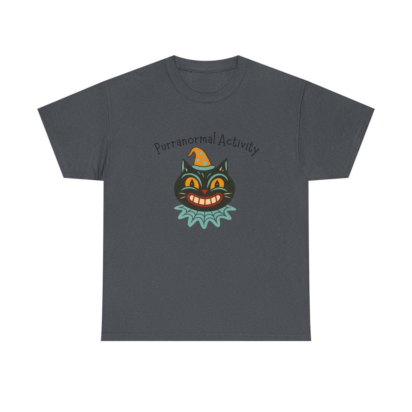 Vintage Black Cat T-Shirt , Purranormal Activity Retro Halloween Tee