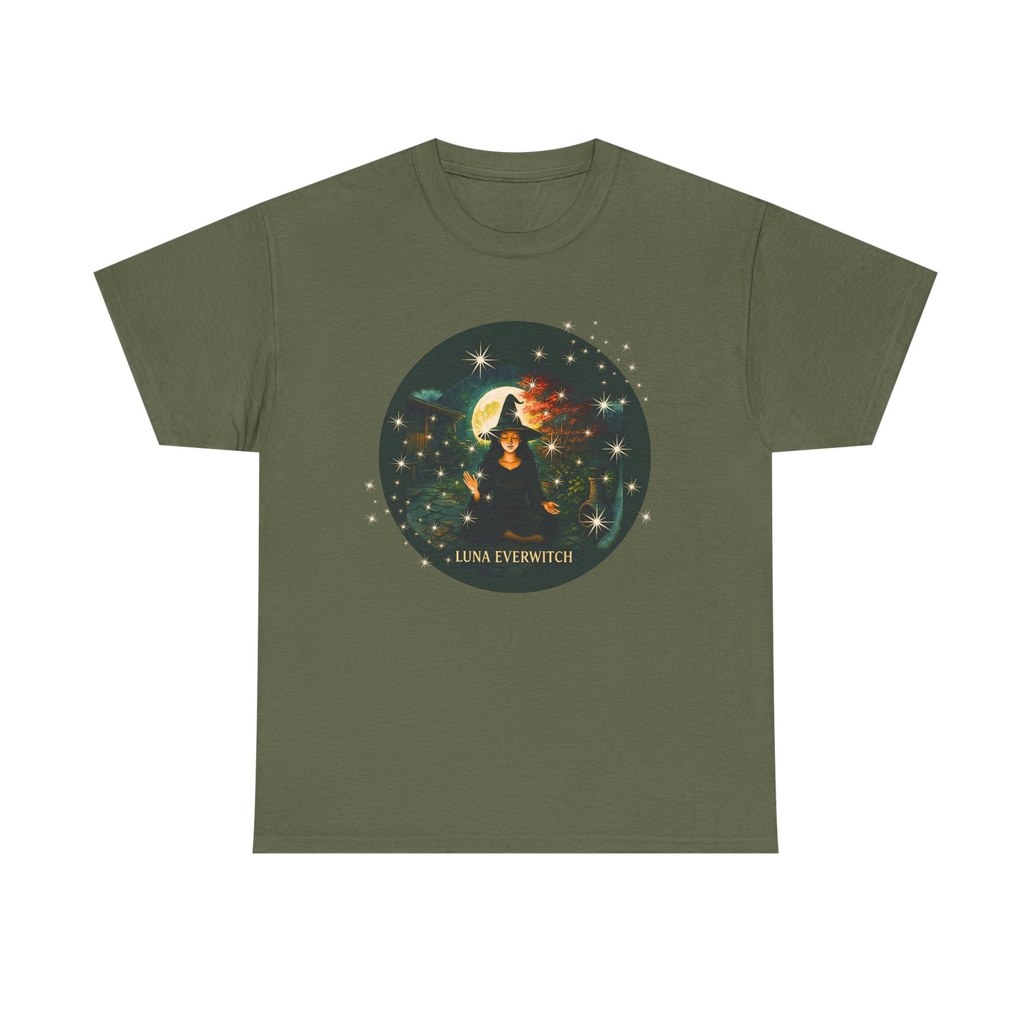 Backyard Manifestations with Luna Everwitch ,Heavy Cotton Tee, Unisex Starry T-Shirt, Celestial Aesthetic Shirt,