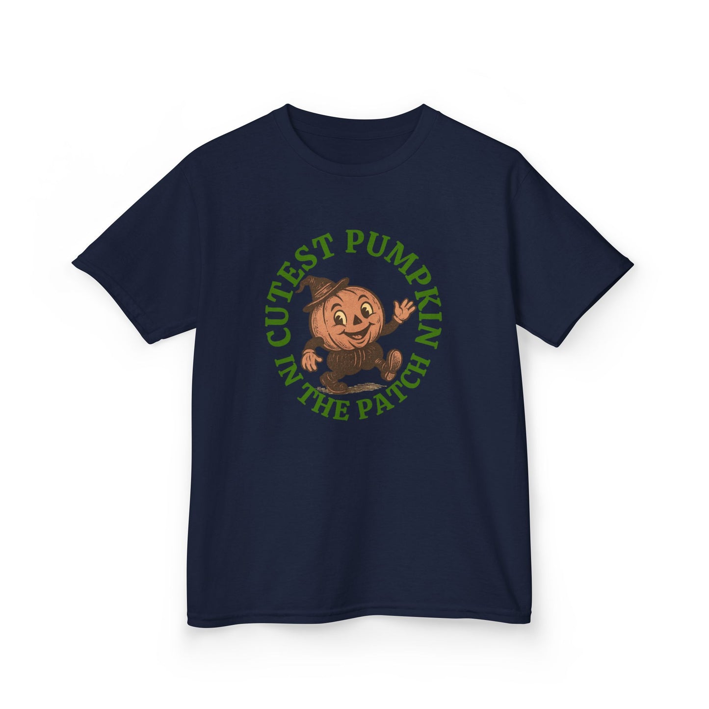 Cutest Pumpkin in the Patch Halloween Tee , Vintage Style Jack-o'-Lantern Shirt for Kids & Adults ,Retro Fall T-Shirt