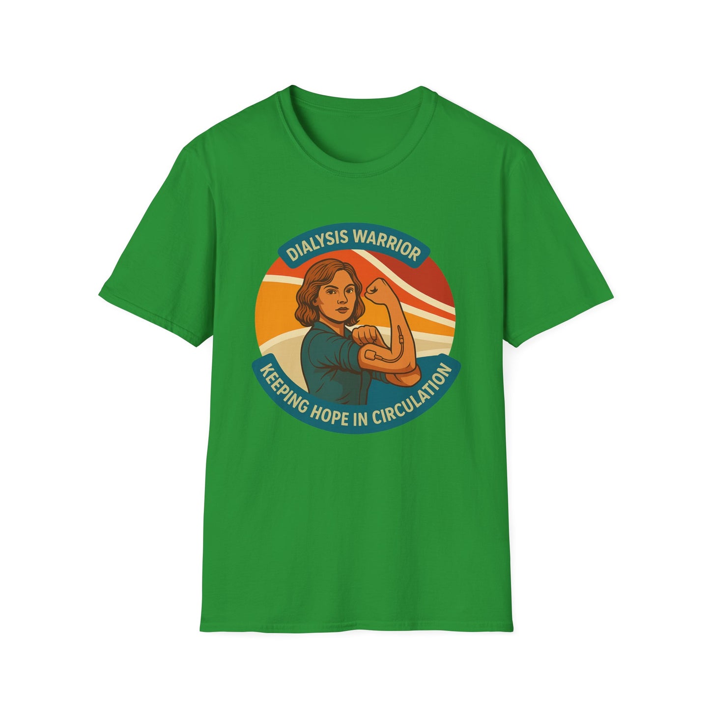 Dialysis Warriors Unisex T-Shirt, Keeping Hope in Circulation, Moonwoven by Luna, Awareness Apparel for Fighters, Chronic Illness Support