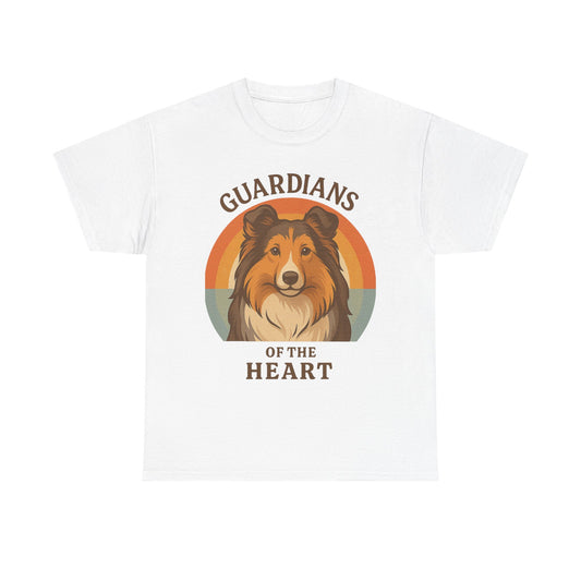Sheltie Lovers Cotton Tee, Pet Owner Gift Shirt, Cute Animal Tee, Dog Lover Apparel, Funny Pet T-Shirt, Guardians of the Heart Design