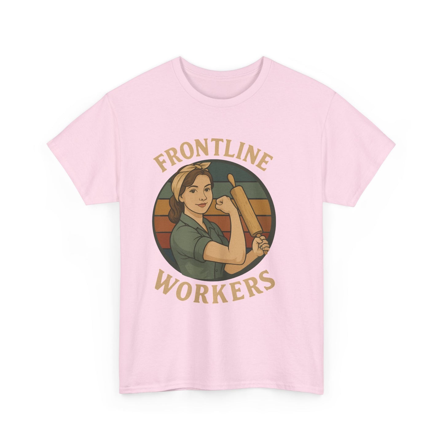 Frontline Workers Unisex Heavy Cotton Tee, Support Essential Workers Shirt, Gratitude Apparel, Healthcare Hero Gift, Everyday Comfort Tee