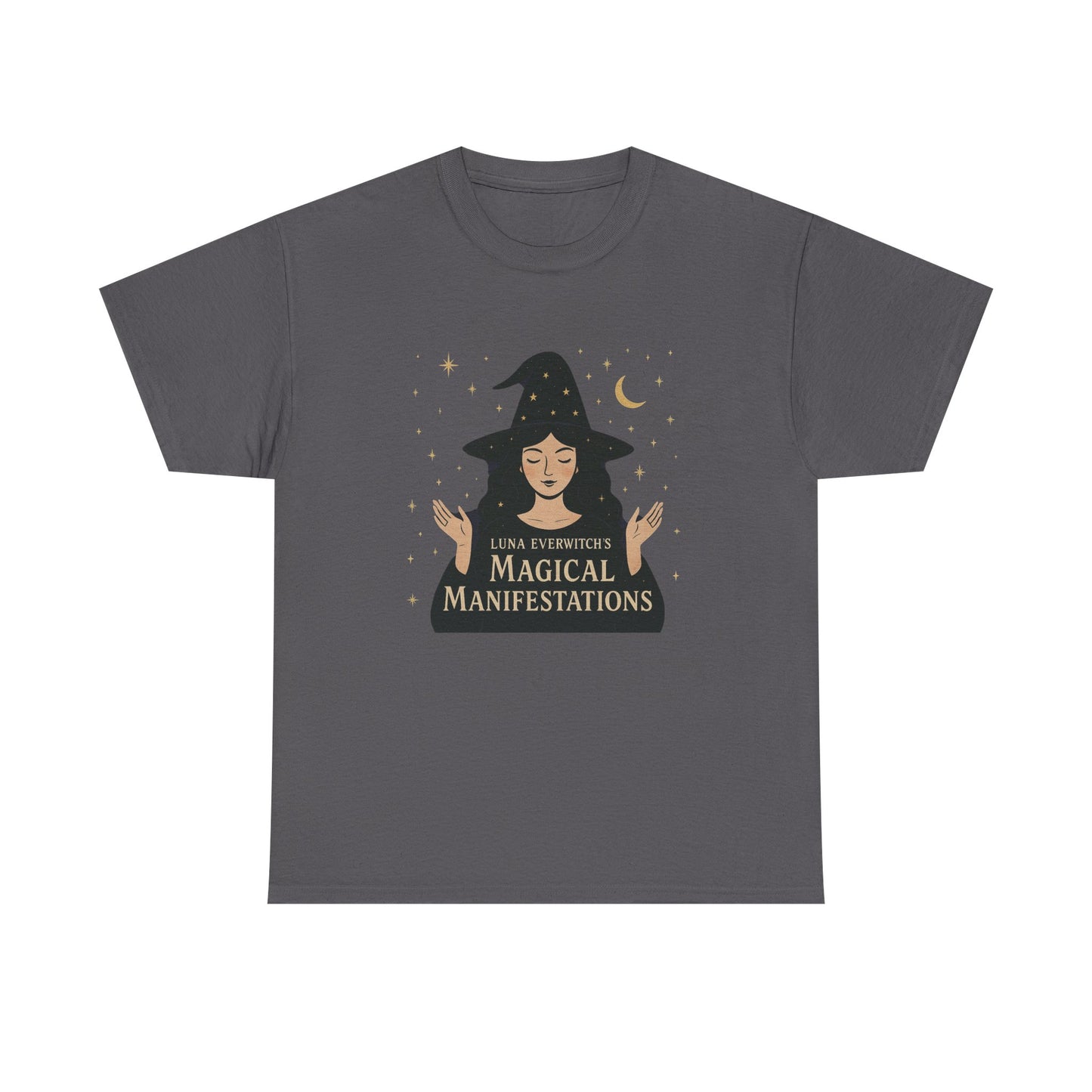 Luna Everwitch’s Magical Manifestations, Vintage Graphic Tee, Unisex Cotton Shirt, Autumn Vibes, Halloween Party Outfit, Comfortable Casual Wear, Perfect Gift