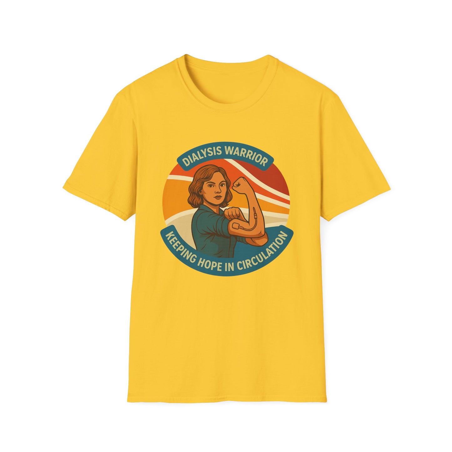 Dialysis Warriors Unisex T-Shirt, Keeping Hope in Circulation, Moonwoven by Luna, Awareness Apparel for Fighters, Chronic Illness Support