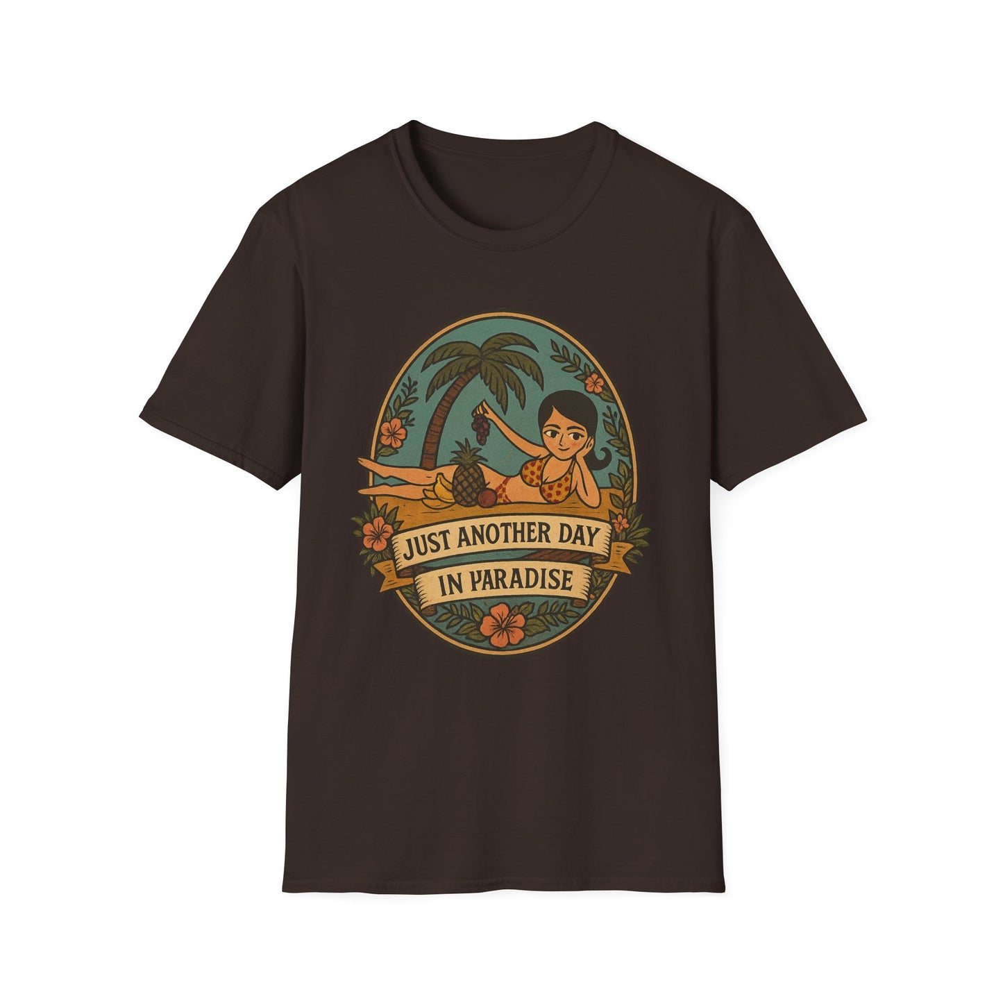 Original Art turned t-shirt, Just Another Day in Paradise Tee | Summer Vibe T-Shirt, Beachwear, Vacation Shirt, Gift for Her, Relaxed Fit