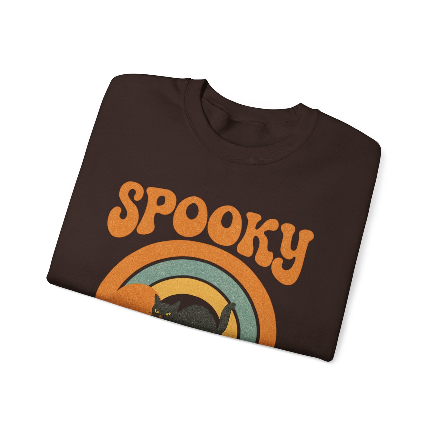 Spooky Since the 1900's , Retro Halloween Crewneck Sweatshirt, Vintage Black Cat Graphic.