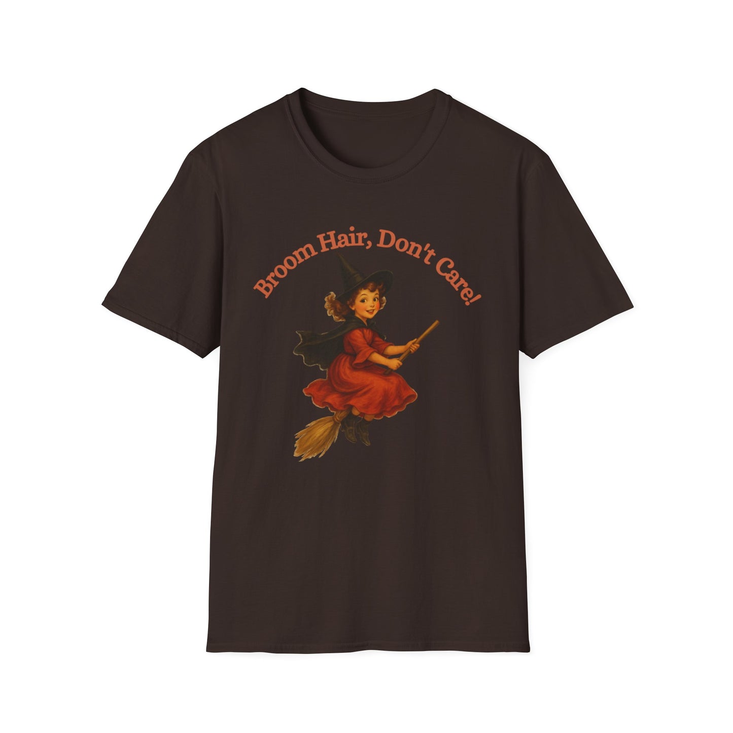 Witchy T-Shirt: Broom Hair, Don't Care | Halloween Apparel, Spooky Gift, Unisex Tee, Witch Costume , designer Moonwoven by Luna