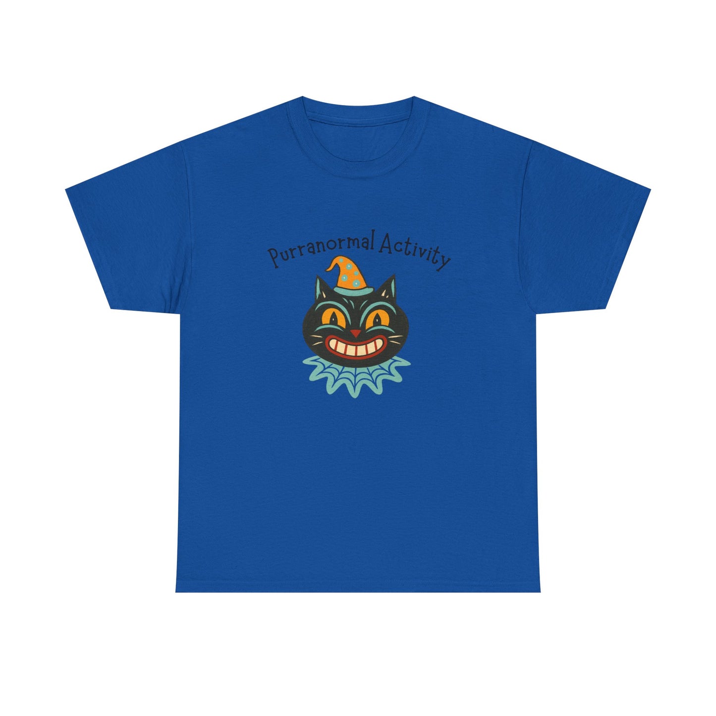 Vintage Black Cat T-Shirt , Purranormal Activity Retro Halloween Tee