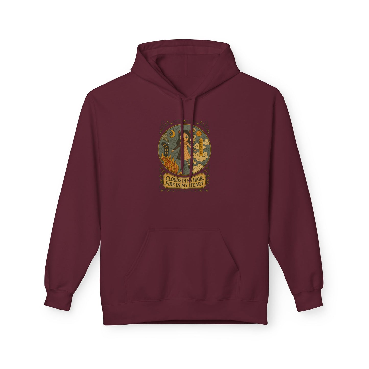 Fleece Hoodie Angel Devil Moonwoven by Luna