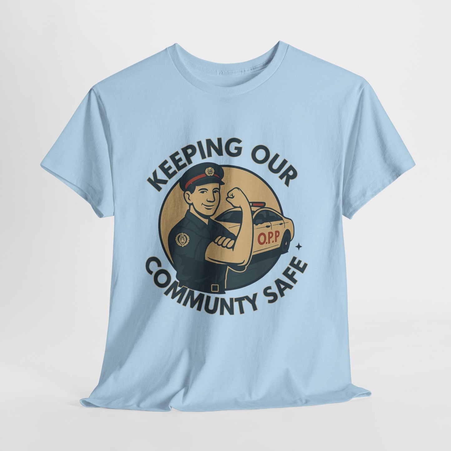 OPP ,Community Safety Tee - Unisex Heavy Cotton Shirt, Support Local Heroes, Great for Appreciation Events, Casual Wear, Everyday Comfort