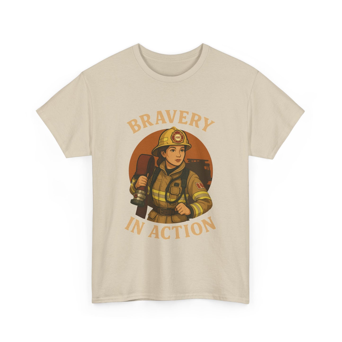 Fire Fighter Graphic Tee - Bravery in Action by Moonwoven by Luna