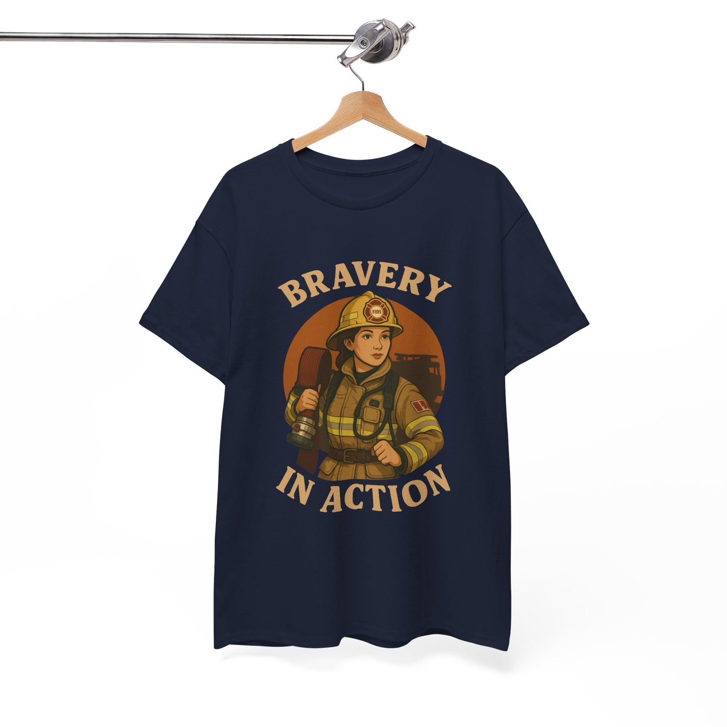 Fire Fighter Graphic Tee - Bravery in Action by Moonwoven by Luna