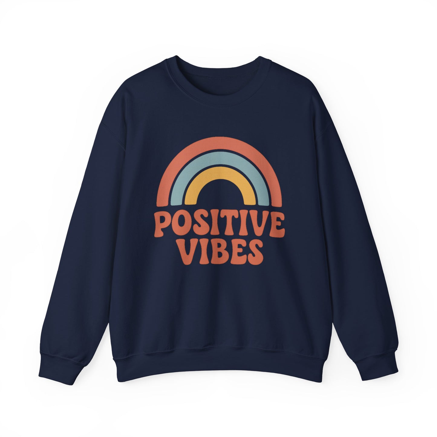 Positive Vibes, Retro Crewneck Sweater, Vintage style.