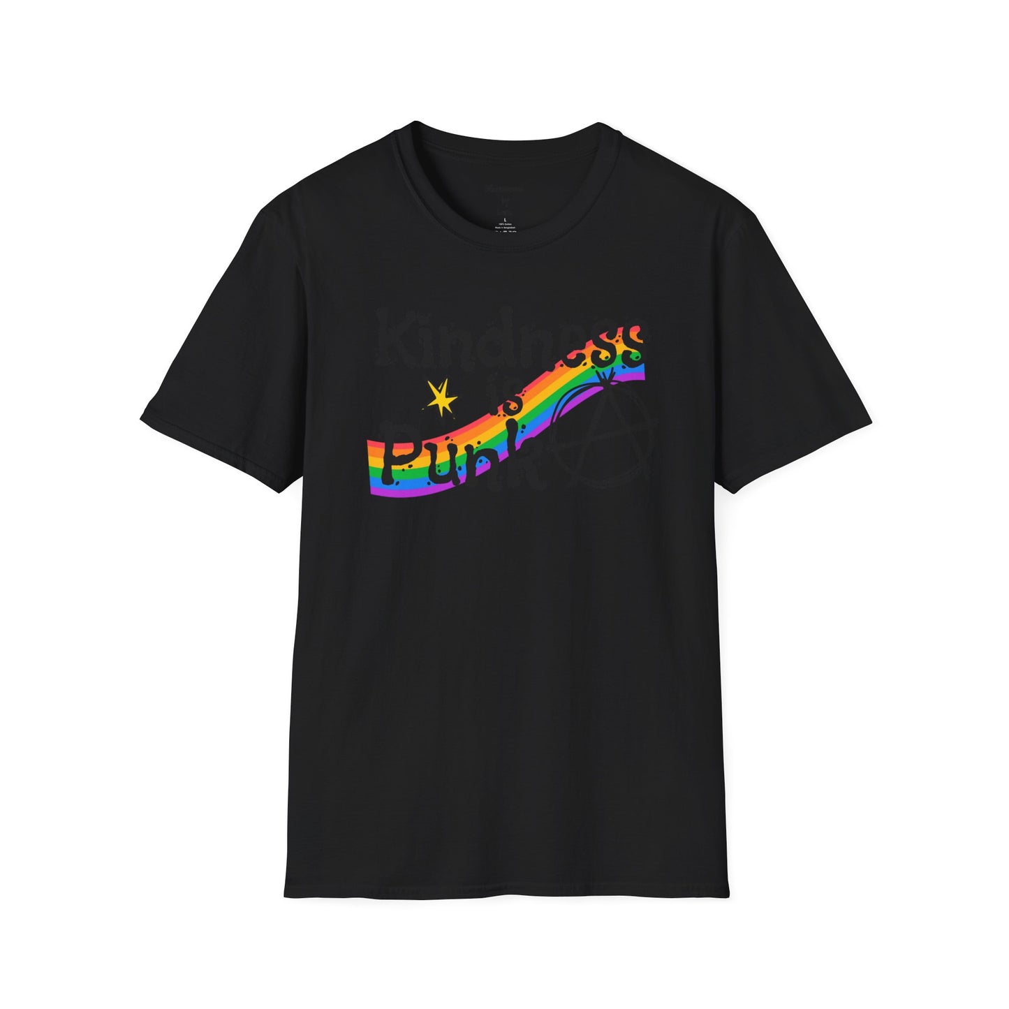 Kindness is Punk T_shirt, design by Moonwoven by Luna