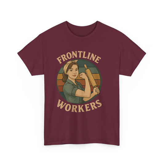 Frontline Workers Unisex Heavy Cotton Tee, Support Essential Workers Shirt, Gratitude Apparel, Healthcare Hero Gift, Everyday Comfort Tee