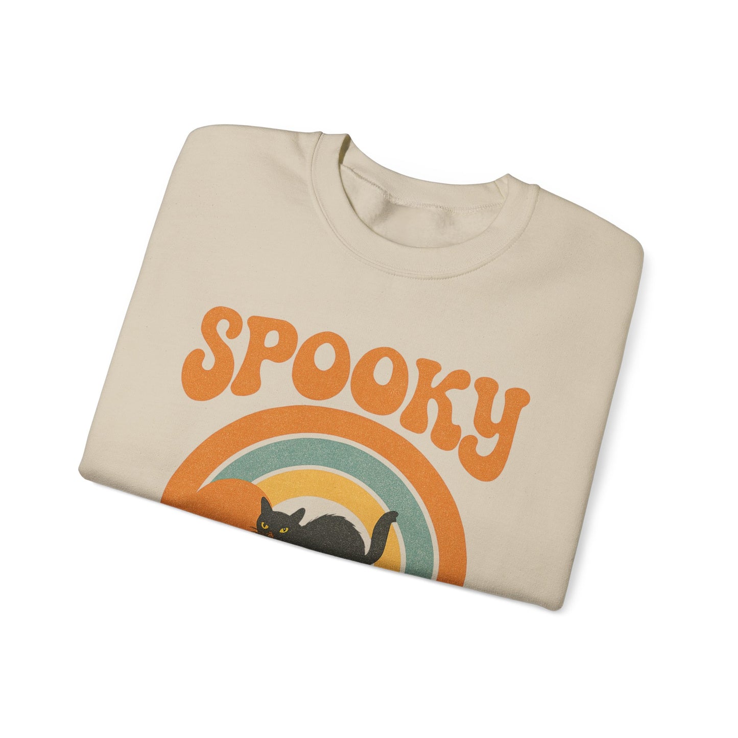 Spooky Since the 1900's , Retro Halloween Crewneck Sweatshirt, Vintage Black Cat Graphic.