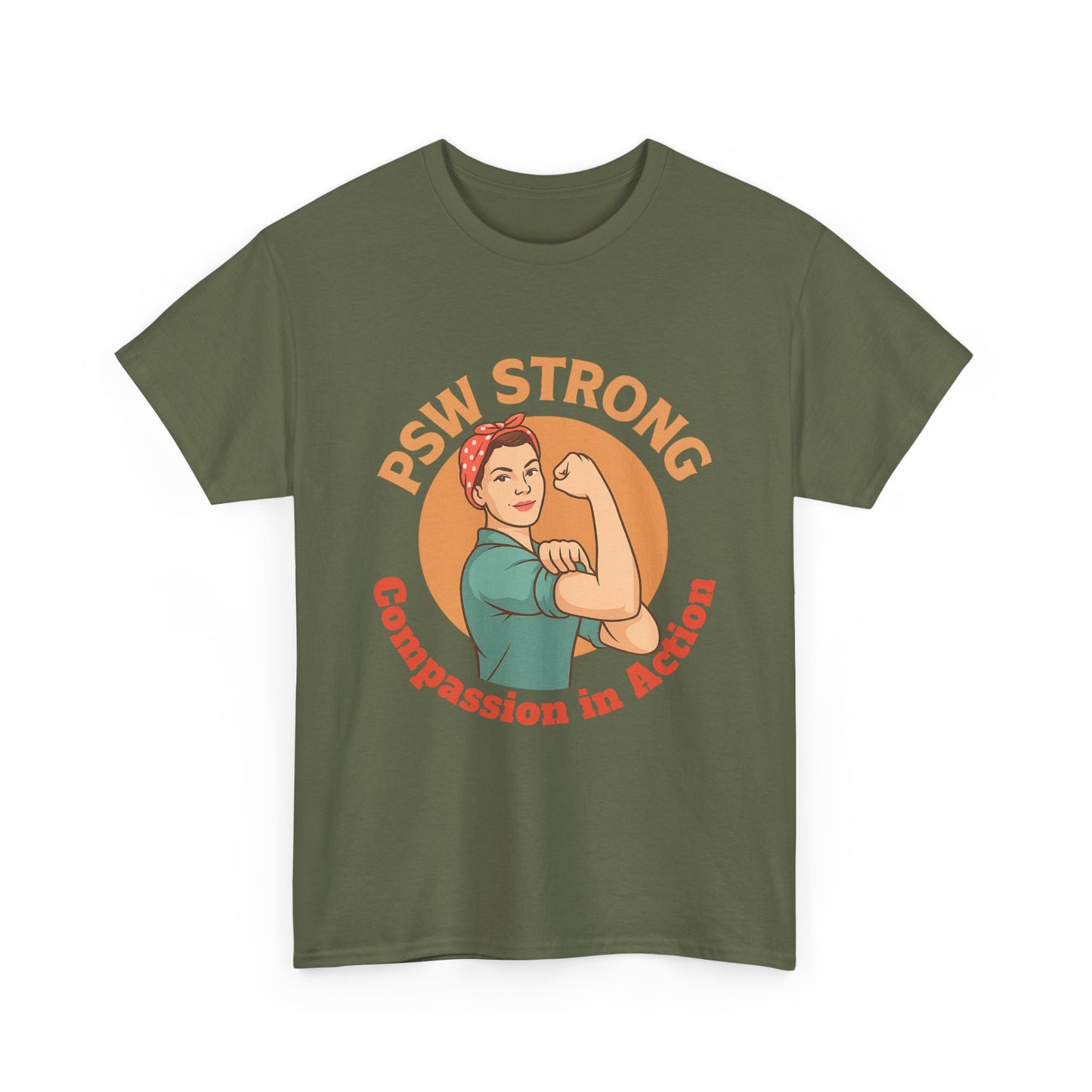 T-Shirt - PSW Strong Unisex Heavy Cotton Tee for Fitness Enthusiasts and Gym Goers