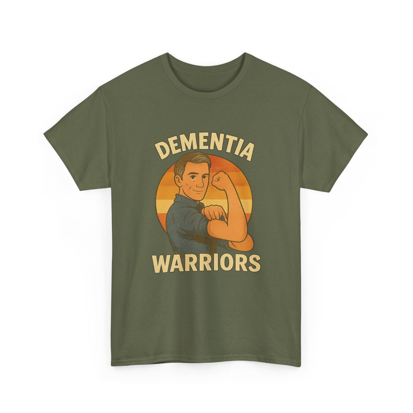 Male , Dementia Warriors Unisex Heavy Cotton Tee | Support, Awareness, Gifts, Advocacy, Comfort Wear