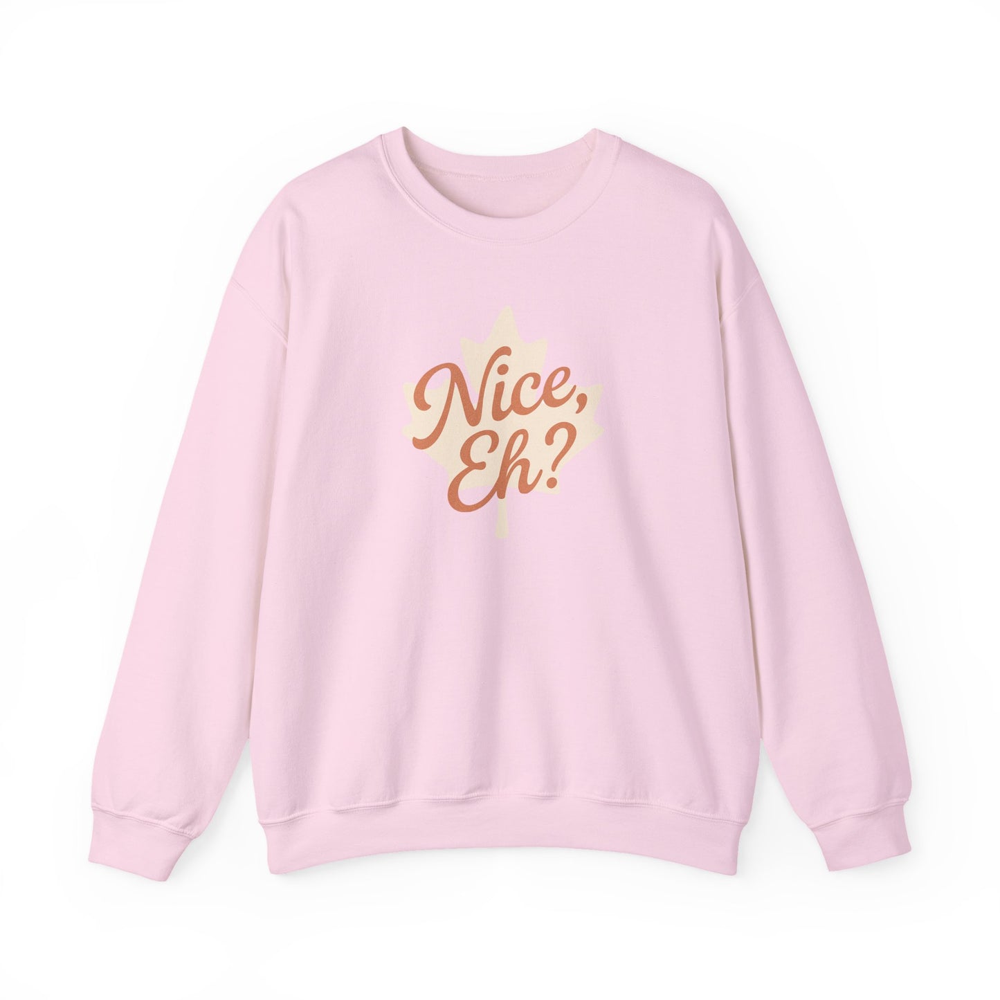 Chill Canadian Sweatshirt, Nice , Eh With Canadian leaf, Moonwoven by Luna, Unisex Crewneck, Warm Pullover, Cozy Jumper, Maple Leaf Sweater,