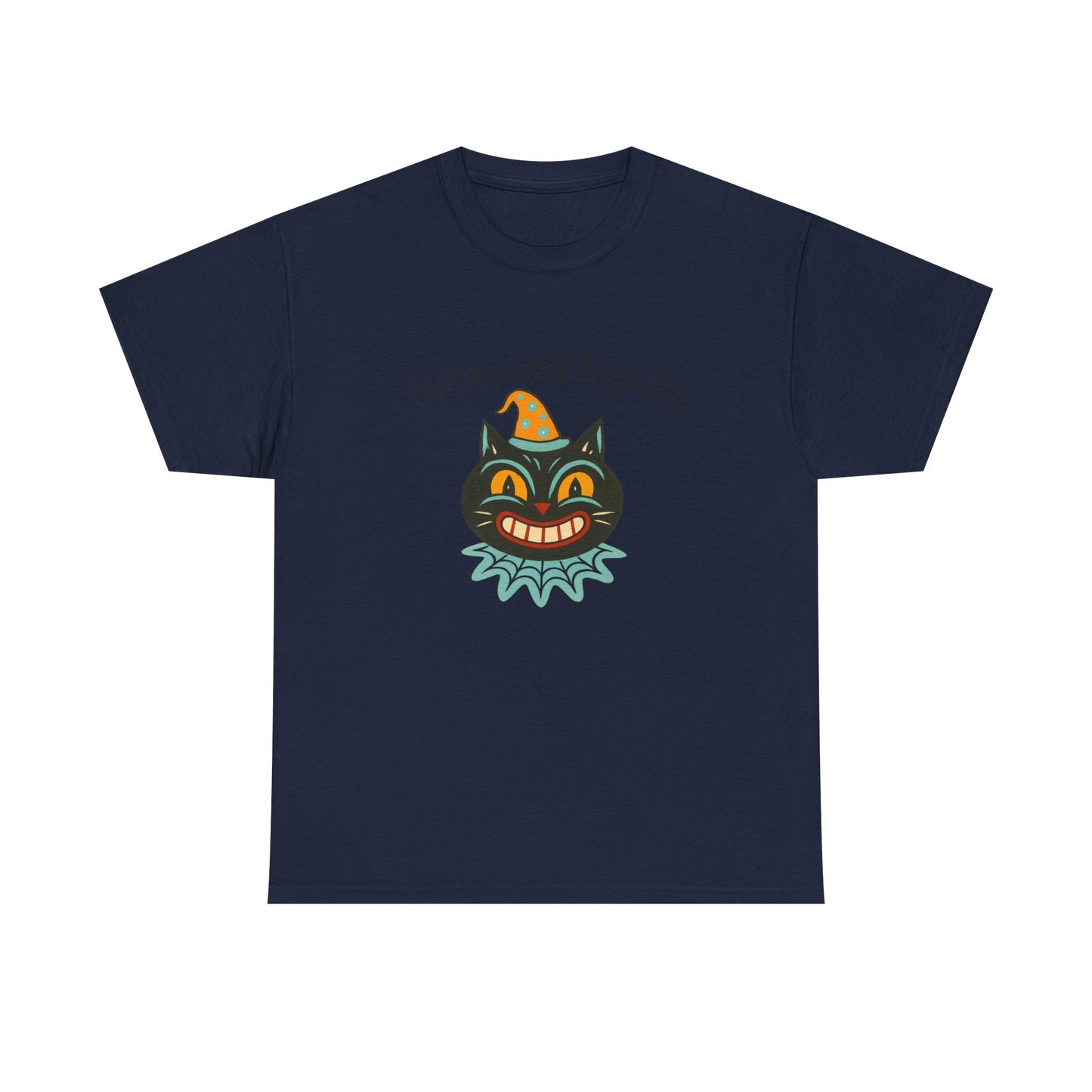 Vintage Black Cat T-Shirt , Purranormal Activity Retro Halloween Tee