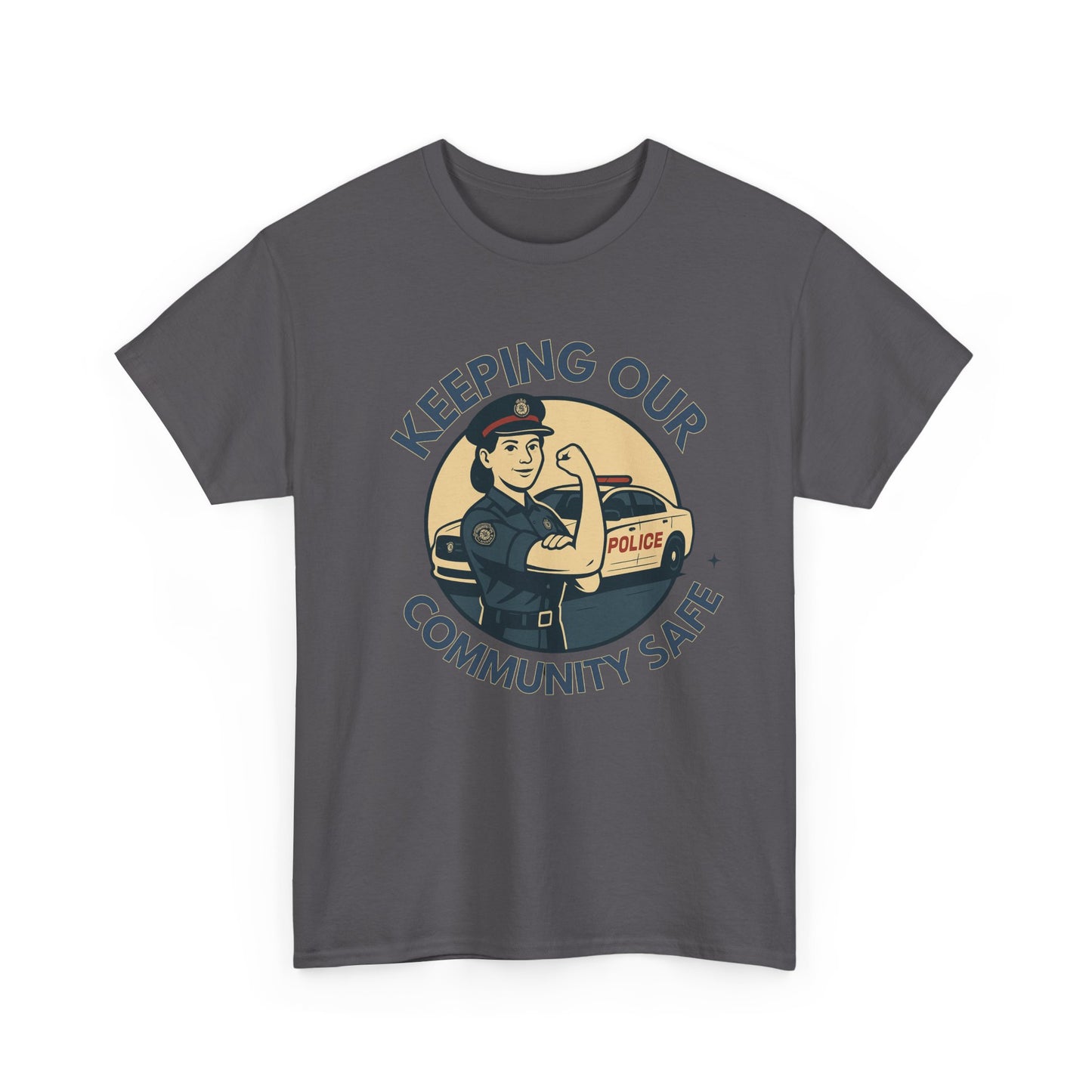 Police female, Community Protector Tee: Celebrate First Responders, Gift for Police Supporters, Law Enforcement Apparel, Casual Wear, Unique Gift Idea