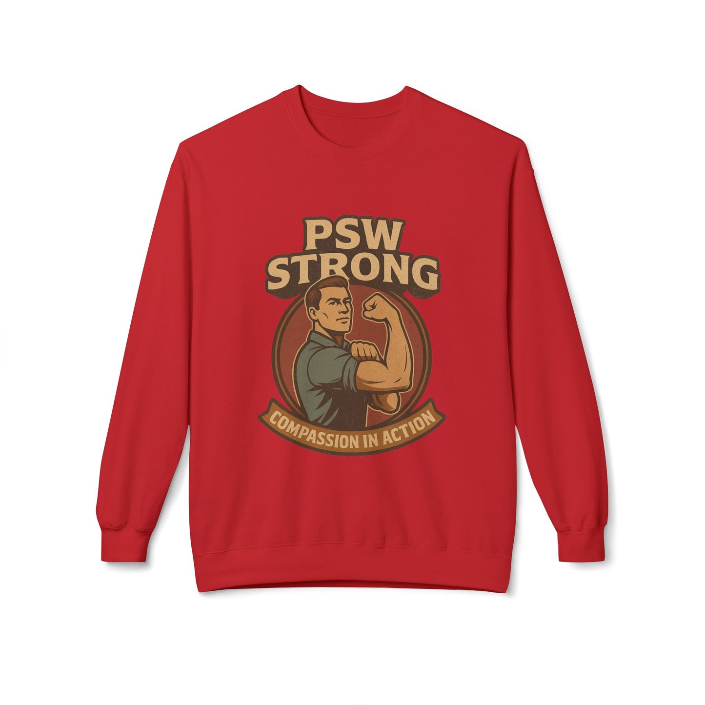 PSW Strong Compassion Crewneck Sweatshirt | Motivational Apparel, Gift for Fitness Lovers, Sportswear, Casual Wear, Inspirational Clothing