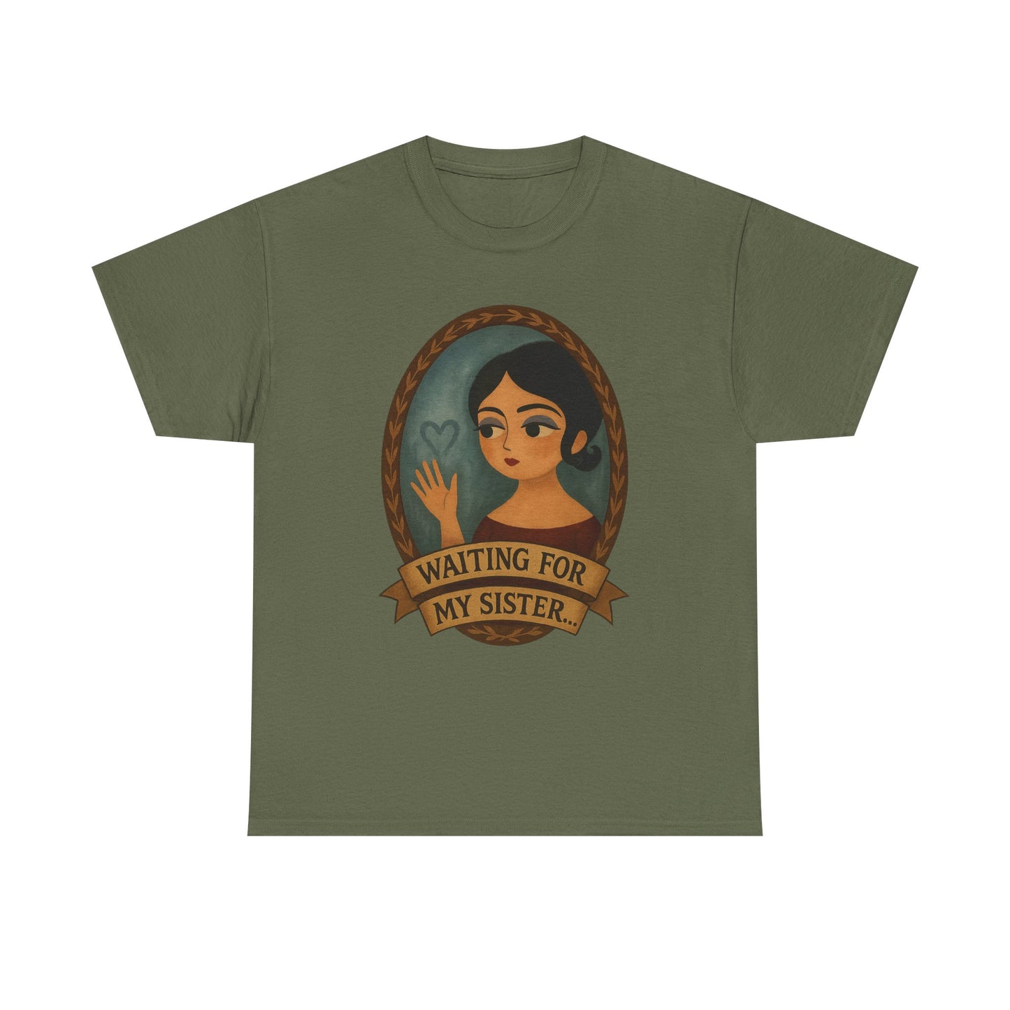 Waiting for my Sister Tee, Unisex Heavy Cotton Tee, Gift for Sister, Waiting for My Sister Shirt, Family Reunion Top, Everyday Wear