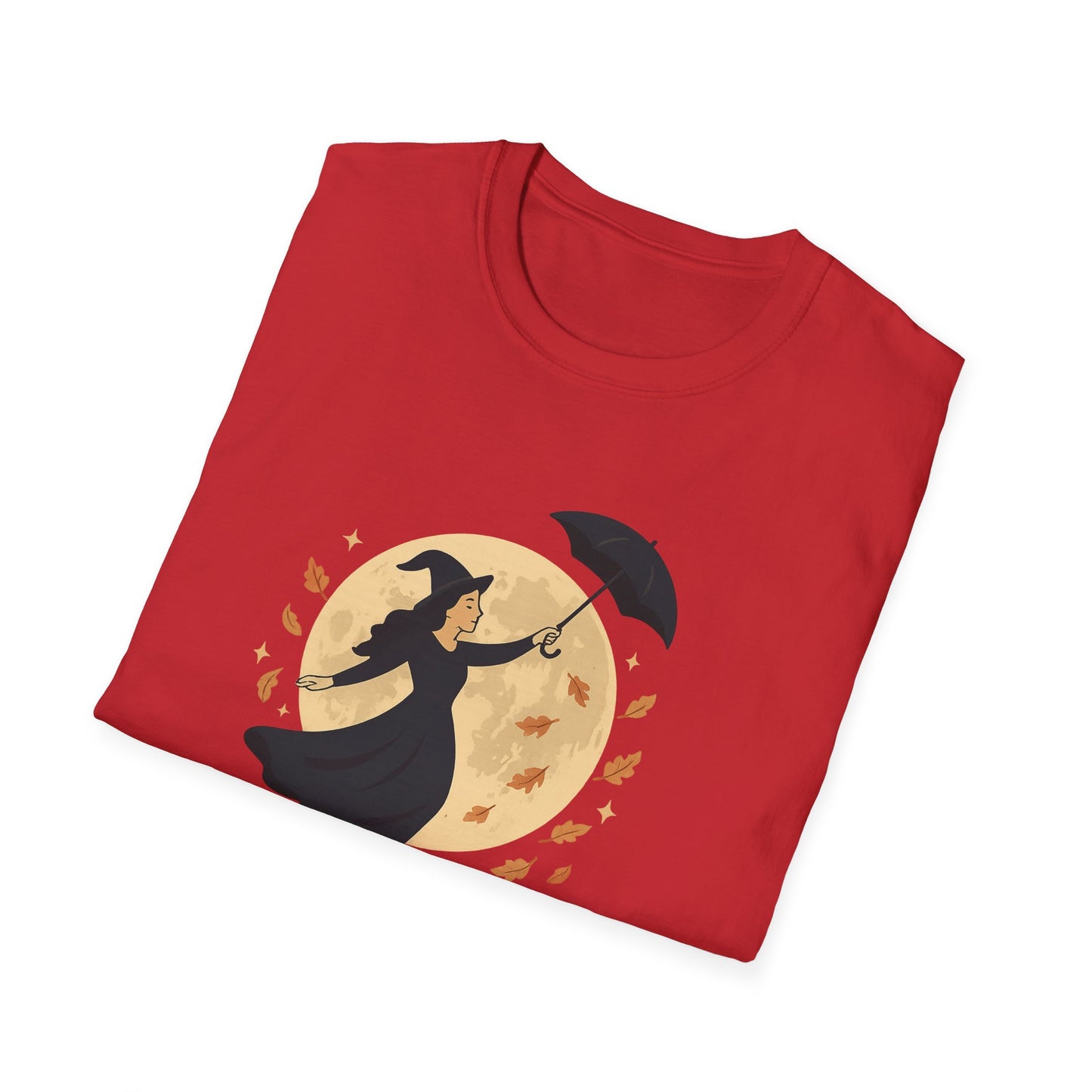 Moonlight & Autumn Whispers T-Shirt, Fall Fashion, Witch Theme Tee, Spooky Season Gift, Cozy Casual Wear, Halloween Outfit