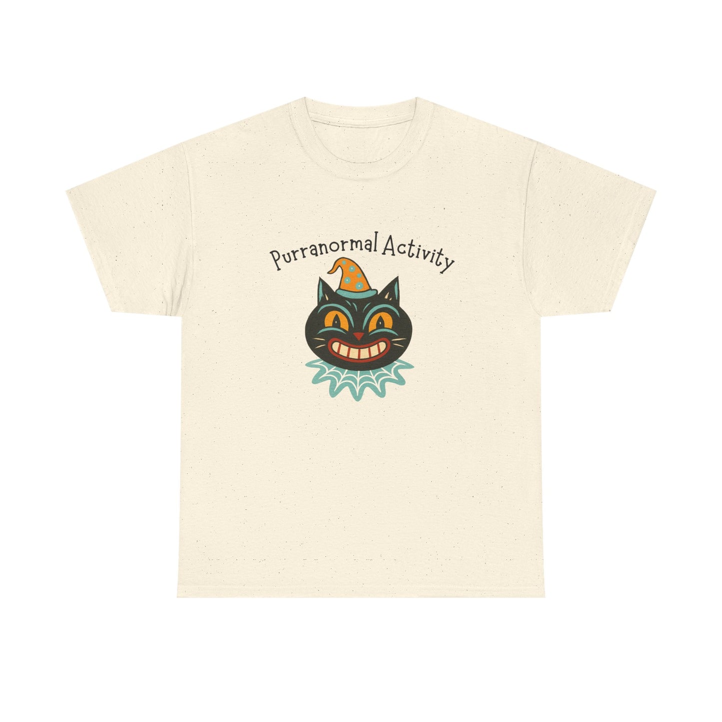 Vintage Black Cat T-Shirt , Purranormal Activity Retro Halloween Tee