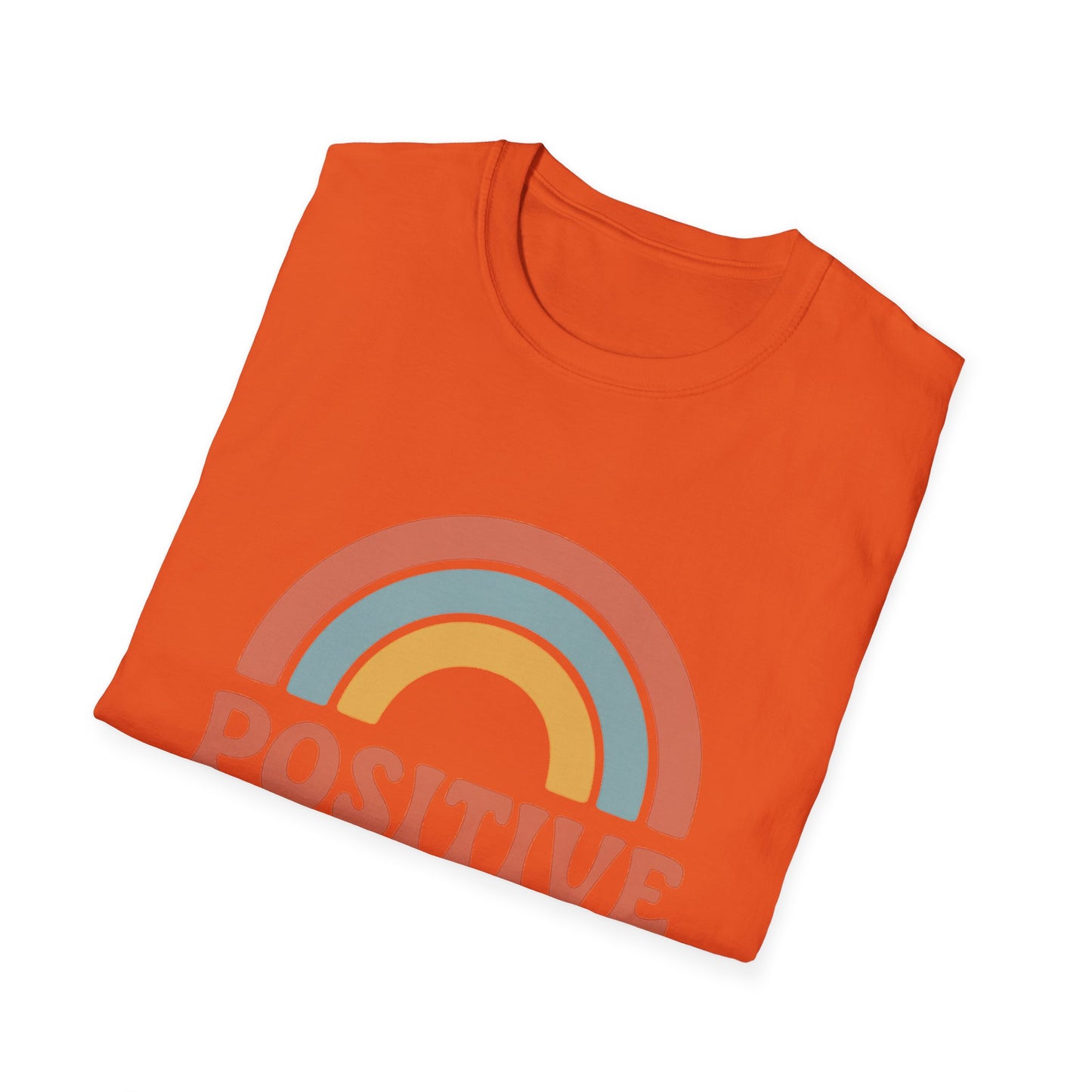Retro "Positive Vibes" Rainbow Unisex , Graphic Tee