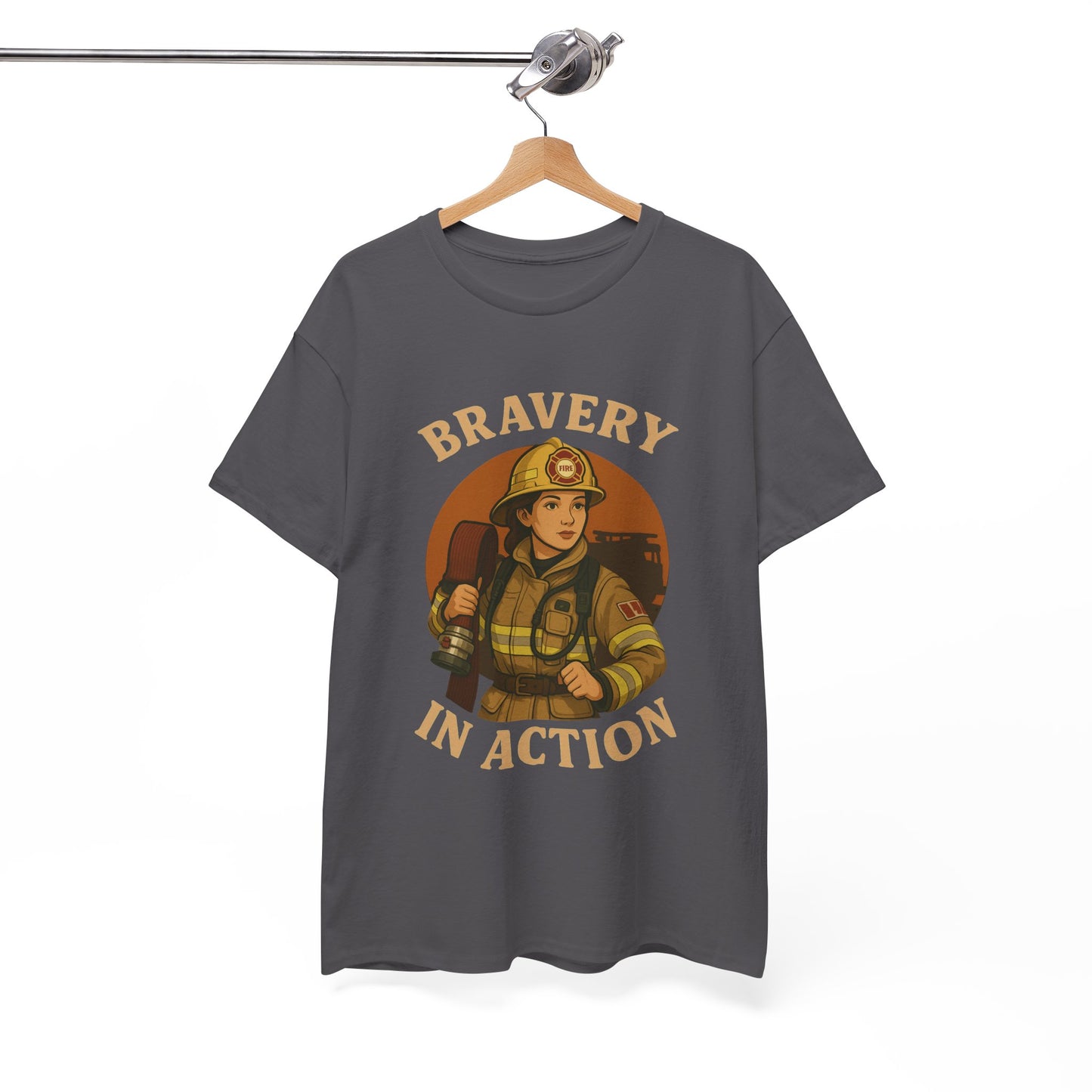 Fire Fighter Graphic Tee - Bravery in Action by Moonwoven by Luna