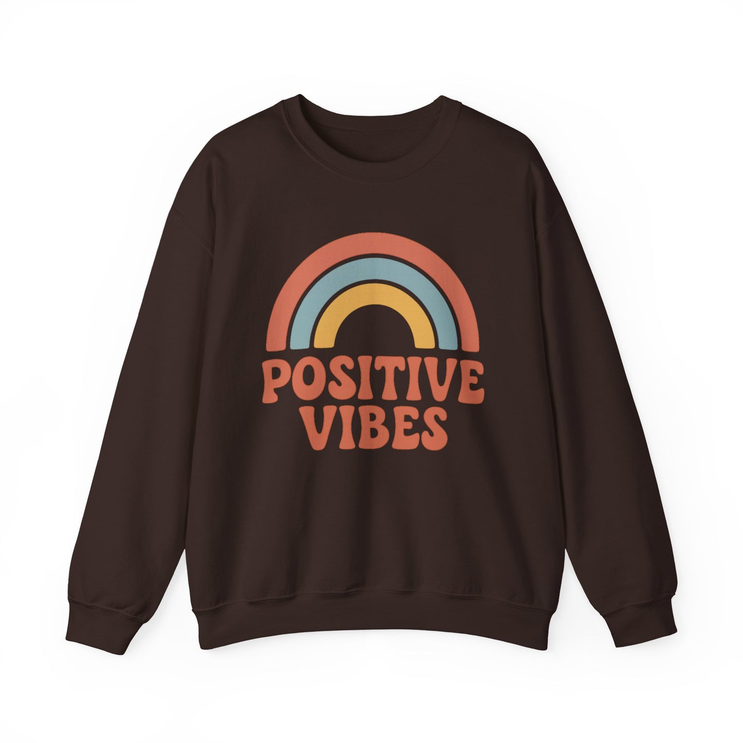 Positive Vibes, Retro Crewneck Sweater, Vintage style.