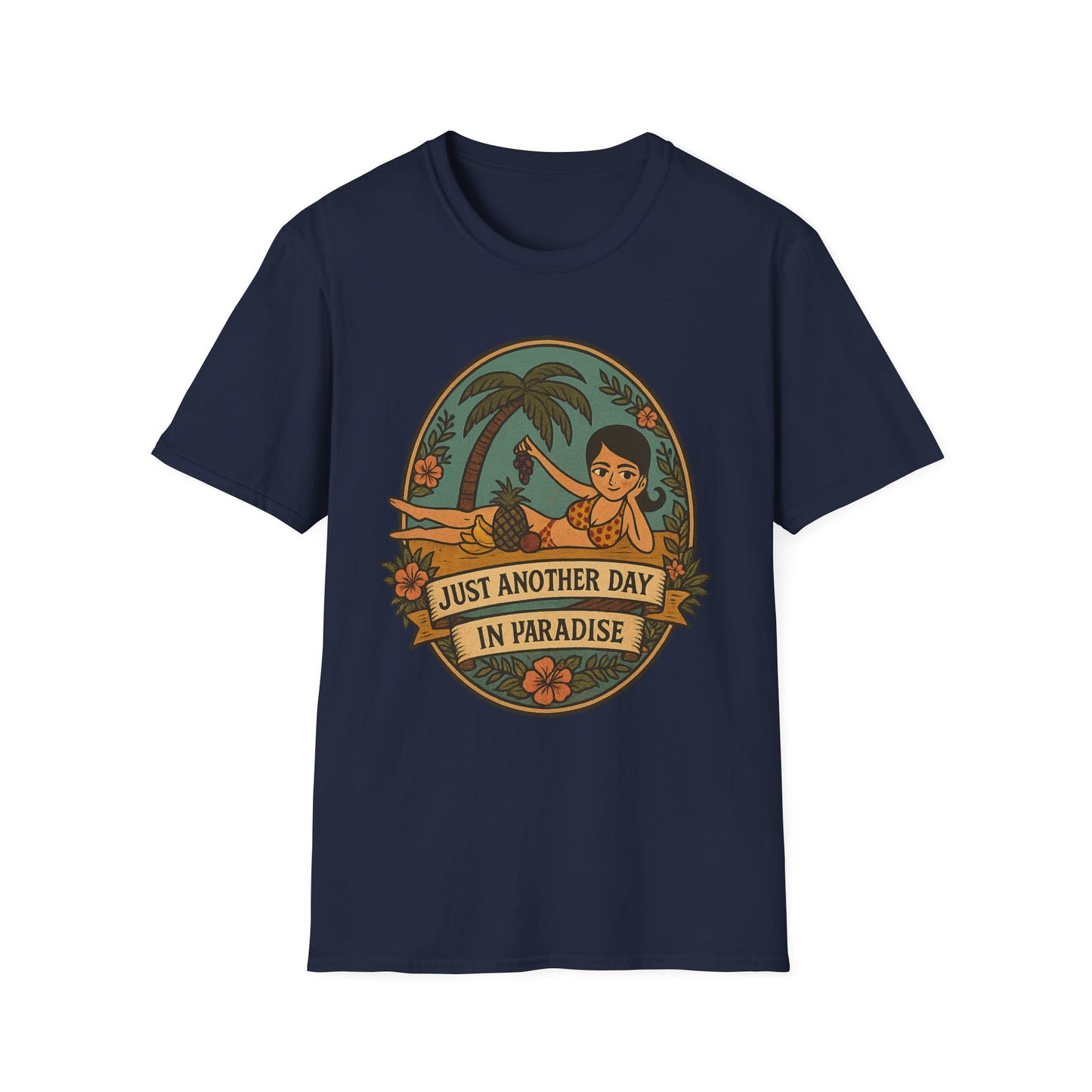 Original Art turned t-shirt, Just Another Day in Paradise Tee | Summer Vibe T-Shirt, Beachwear, Vacation Shirt, Gift for Her, Relaxed Fit