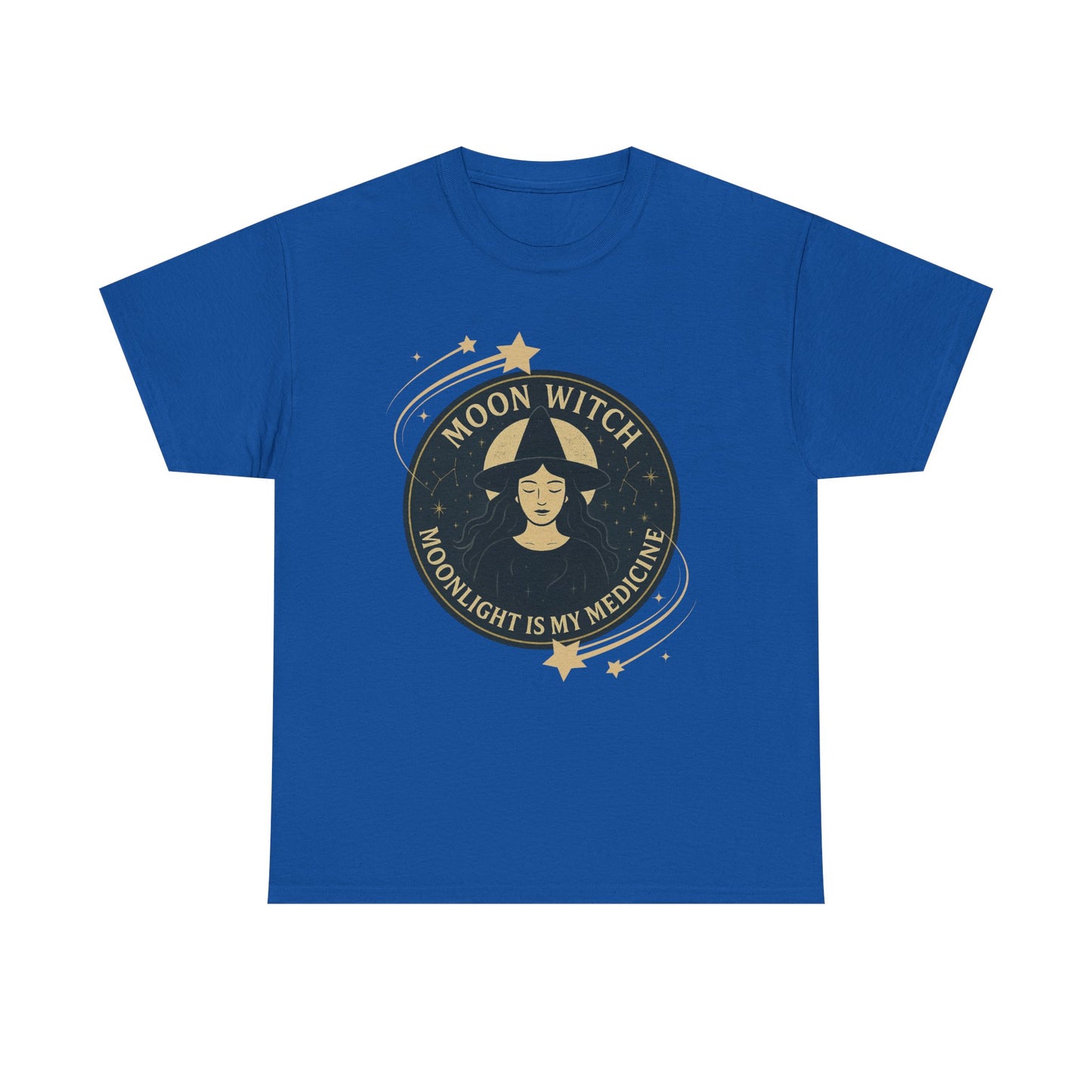 Moon Witch Heavy Cotton Tee | Perfect for Witchy Vibes, Gifts for Witch Lovers, Magical Occasions, Astrology Fashion, Witchy Apparel