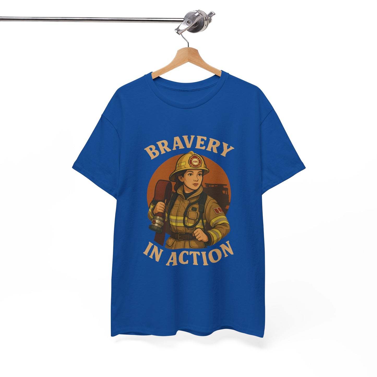 Fire Fighter Graphic Tee - Bravery in Action by Moonwoven by Luna