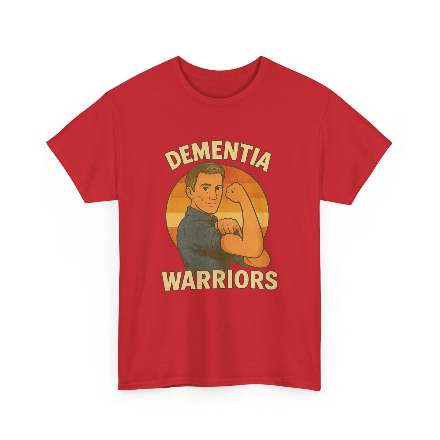 Male , Dementia Warriors Unisex Heavy Cotton Tee | Support, Awareness, Gifts, Advocacy, Comfort Wear