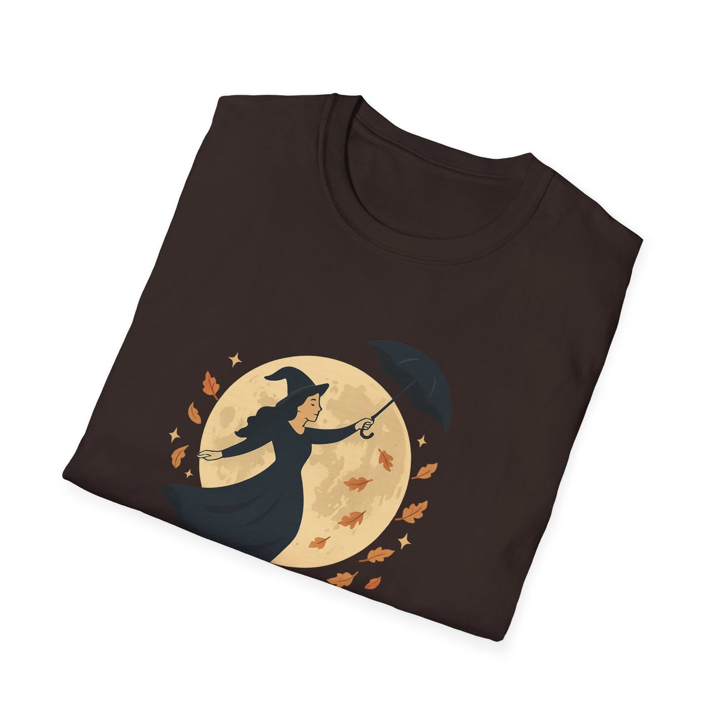 Moonlight & Autumn Whispers T-Shirt, Fall Fashion, Witch Theme Tee, Spooky Season Gift, Cozy Casual Wear, Halloween Outfit