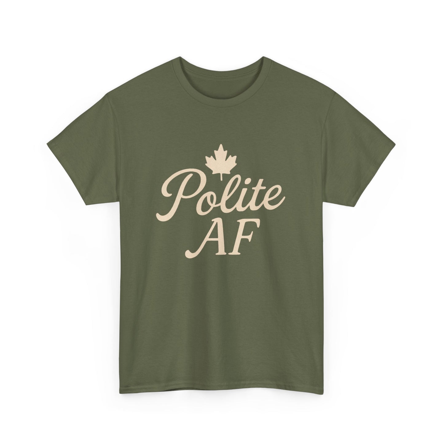 Polite AF Unisex Tee, Chill Canadian Collection Shirt, Moonwoven by Luna, Funny Graphic Tee, Sarcastic Quote Top, Humorous Unisex T-Shirt
